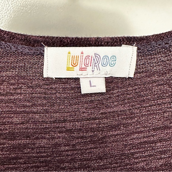 Lularoe Purple Heathered Sarah Sweater - Picture 2 of 4